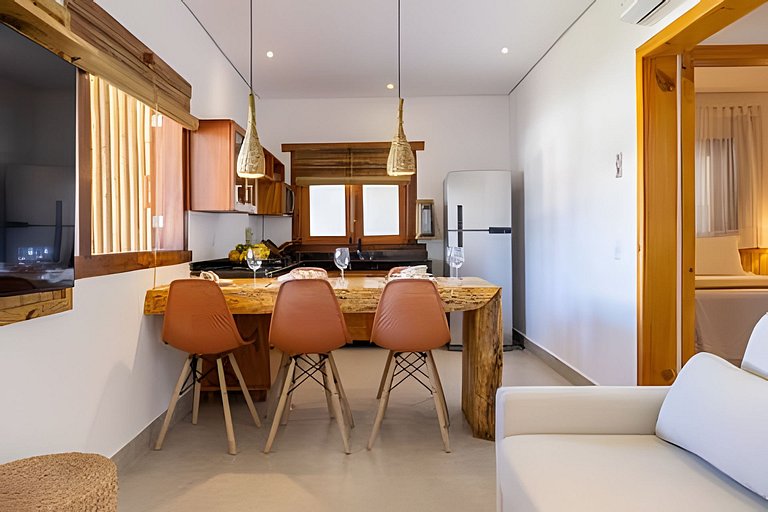 Apê de charme em condomínio exclusivo na R. Mucugê