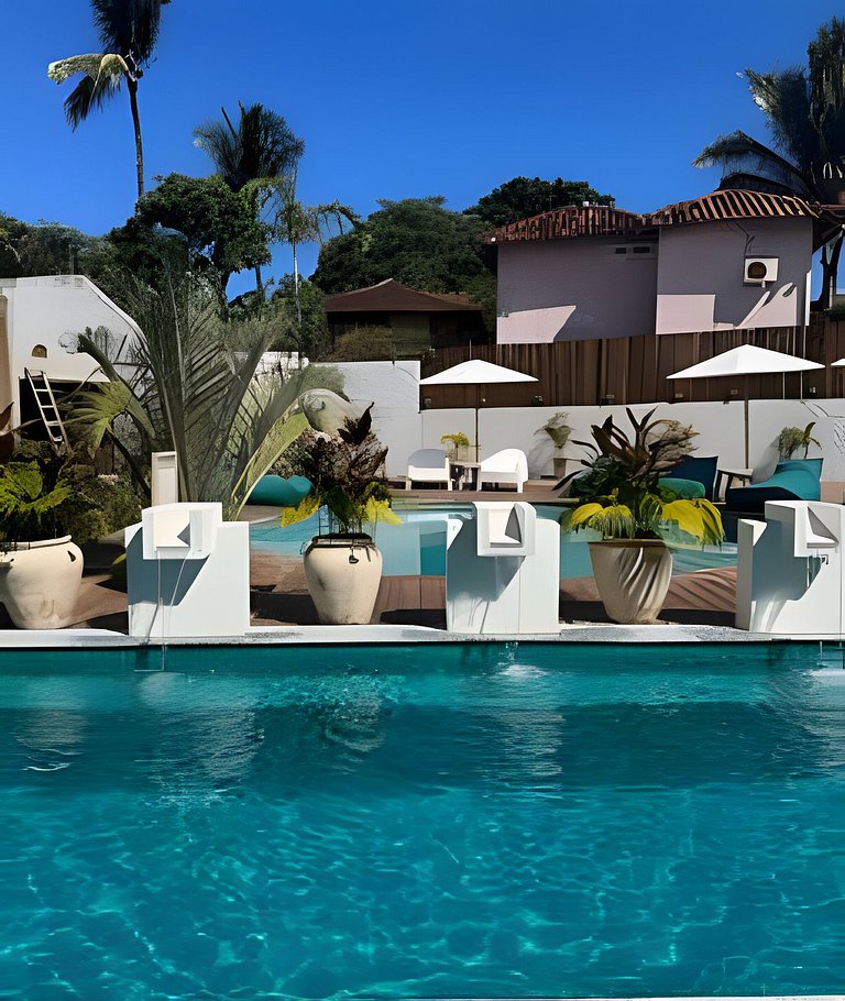 Apê de charme em condomínio exclusivo na R. Mucugê